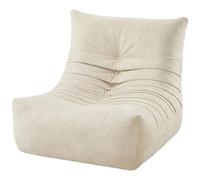 HOOBRO Pouf Poire, Canapé Chenille rempli de Mousse Haute Densité, Design Chenille avec Housse en Tissu Éponge, sans Montage, pour Salon, Chambre, Bureau, Balcon, Beige EBE04SO01
