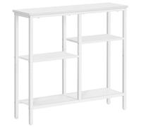 HOOBRO Table Console, Table d’Appoint, Bout de Canapé, Table d’Entrée Industrielle à 4 Niveaux, pour entrée, Salon, Couloir, Blanc EWW79XG01