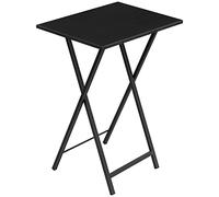 HOOBRO Table d’Appoint, Bouts de Canapé, Tables Pliables de Style Industriel, Tables-Plateaux de Télévision, Basse Table pour Petit Espace, pour Salon, Chambre, Noir EBK15BZ01