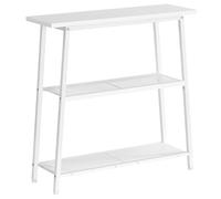 HOOBRO Table d’Entrée à 3 Niveaux, Console, Table d’Appoint Étroite, Table de Canapé avec Étagères Ouvertes, Petite Table de Réception, pour Entrée, Couloir, Salon, Blanc EWW62XG01