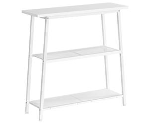 HOOBRO Table d’Entrée à 3 Niveaux, Console, Table d’Appoint Étroite, Table de Canapé avec Étagères Ouvertes, Petite Table de Réception, pour Entrée, Couloir, Salon, Blanc EWW62XG01