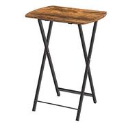 HOOBRO Tables d’Appoint, Bouts de Canapé, Tables Pliables de Style Industriel, Tables-Plateaux de Télévision, Basse Table pour Petit Espace, pour Salon, Chambre, Marron Rustique EBF17BZ01