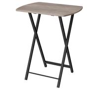 HOOBRO Tables d’Appoint, Bouts de Canapé, Tables Pliables de Style Industriel, Tables-Plateaux de Télévision, Basse Table pour Petit Espace, pour Salon, Chambre, Noir et Gris EBG17BZ01