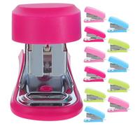 HOODANCOS 12 Pièces Mini Agrafeuse avec Capacité Standard Agrafes Compacte et Légère de Bureau pour Fixation Rapide pour Usage Scolaire et Professionnel
