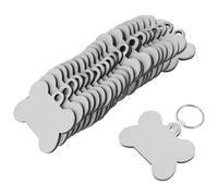 HOODANCOS 24pcs Porte-clés en Mdf pour Transfert Thermique, Matériel de Bricolage Diy, Couleur Argenté, pour Festival et Création Personnalisée