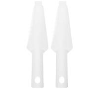 HOODANCOS 2pcs Raclette à Balai Auto-essoreuse en Plastique Blanc, Grattoir de Nettoyage Multifonction pour Sols, Design sans Contact, pour Nettoyer la Plupart des Surfaces