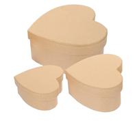 HOODANCOS 3 Pièces Lot de D'emballage en Papier Kraft de Cœur, Coffret Présent DIY 3 Tailles, Boîtes à Bonbons Polyvalentes pour Mariage et Saint-valentin