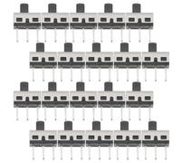 HOODANCOS 30 Pièces Interrupteur à Glissière et Montage Panneau Vertical 2 Positions Retour Précis 3 Broches Ss12d10 en Cuivre pour Instruments Électroniques
