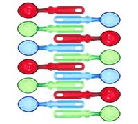 HOODANCOS 30 Pièces Lot de Cuillères à Glace en Plastique Antiadhésives, Cuillères à Melon Multifonctions pour Table de Desserts et Boutique de Glaces, Design Fun et Coloré