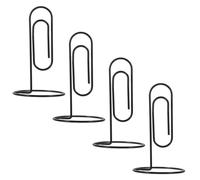 HOODANCOS 4 Pièces Porte-notes Créatif Grand Clip en Métal Noir, Support Organisateur de Notes pour Projets Créatifs et École, Capacité Importante et Design Unique