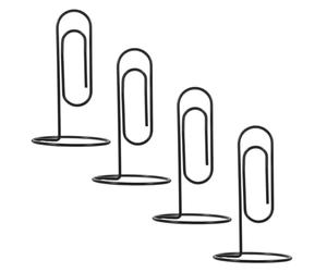 HOODANCOS 4 Pièces Porte-notes Créatif Grand Clip en Métal Noir, Support Organisateur de Notes pour Projets Créatifs et École, Capacité Importante et Design Unique