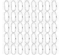 HOODANCOS 50 Pièces Chaîne à Billes en Fer Connecteur Compact pour Fabrication de Bijoux, pour Porte-clés et Bracelets, Design Confortable pour Projets DIY Créatifs