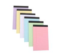 HOODANCOS 6 Pièces Bloc-notes Coloré à Déchirure Facile 30 Feuilles Lignées, Surface D'écriture Lisse et Fixation Solide des Pages pour Étudiants et Professionnels en Salle D'étude Couleur
