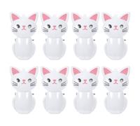 HOODANCOS 8 Clips De Réutilisables Clips De Scellage Des Sacs En Forme De Chat Fermeture Sachet Alimentaire Pour Snacks Restes Et Surgelés Polyvalents Pour Cuisine Et Rangement
