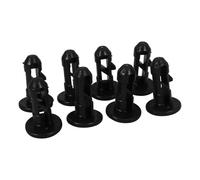 HOODANCOS 8 Pièces Verrou de Couvercle de Poubelle en Plastique Noir 32l Goupille de Charnière pour Poubelle à Roulettes, Accessoire Amovible Anti-fuite et Anti-débordement