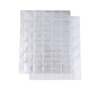 HOODANCOS Album de Pièces de Monnaie 3 Trous en PVC Blanc, 10 Pochettes et Rangement Sécurisé des Pièces pour Garçon et Filles