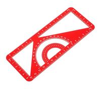 HOODANCOS Alliage D'aluminium Ensemble de Règles et Rapporteurs Rouge