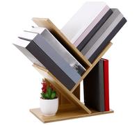 HOODANCOS Bibliothèque d'arbre pour Bureau et Salon, en Panneau de Densité 3 Couches, Gain de Place et Dispositif Anti-basculement, Meuble de Rangement Moderne