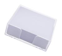 HOODANCOS Bloc-notes Petit Papier à Notes Blanc avec Boîte Transparente Portable, Papier à Lettres Vierge pour Maison et Loisirs, Fonction Extraction Facile