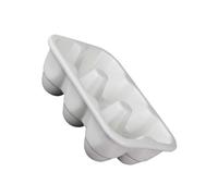 HOODANCOS Boîte de Rangement Œufs Céramique Cases pour Réfrigérateur Plateau Protecteur Antichoc pour Œufs Frais et Durs Organiseur Cuisine Blanc Pur