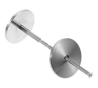 HOODANCOS Cache Serrure Porte en Acier Inoxydable Argenté, Résistance à L'usure et Durabilité, Couvercle Rond de 50mm pour Trous de Serrure de Porte Intérieure et Extérieure