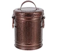 HOODANCOS Cendrier en Fer Vintage avec Couvercle, Petit Seau Résistant la Décoloration, Design Rétro pour Usage Intérieur et Extérieur, Maison
