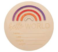 HOODANCOS Cercles en Bois pour Bébé du Mois Panneau Prénom, en Différentes Couleurs, pour Annoncer Naissance et Immortaliser Moments Heureux