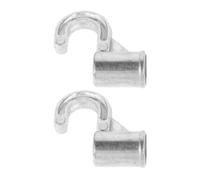 HOODANCOS Crochet Lot de 2pcs Penderie en Alliage D'aluminium Argenté Design Sécurisé et Résistant Déchirure, pour Penderies et Rangement de Paquet