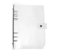 HOODANCOS Étui pour Bloc-notes Pvc à 6 Anneaux, Couverture de Bloc-notes Semi-transparente, pour Organiser Documents et Contenu Remplaçable, 1 Pièce
