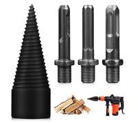 HOODANCOS Foret à Bois pour Fendeur de Bûches en Acier 3 Tiges de Connexion, Installation Facile Activités en Extérieur et Camping, Lot de 4 Pièces