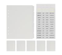 HOODANCOS Intercalaires pour Classeur à Anneaux Ronds A5 en Pp Transparent, 6 Trous, Résistants pour Usage Quotidien et Organisation de Documents au Bureau ou Usage Personnel