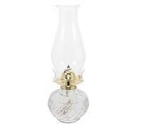 HOODANCOS Lampe à Pétrole Vintage Lanterne à Huile Décorative en Verre, Style Rétro et Classique, pour Décoration Intérieure et Éclairage de Secours en Cas de Panne de Courant