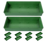 HOODANCOS Lot de 10 Bols en Abs Vert pour Socle de Centre de Table, Base Solide et Facile à Nettoyer, pour Mousse de Fleur et Décorations de Mariage ou Fête