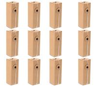 HOODANCOS Lot de 12 Boîtes D'emballage Cosmétiques Petites en Kraft Naturel, Format 3,1 X 3,1 X 9 Cm, Boîte de Flacons D'huiles Essentielles et Parfums, Organisateur Compact pour Rouge