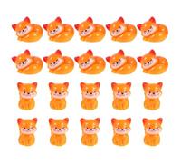 HOODANCOS Lot de 20 Petits Renards en Résine Kawaii, Mini-Ornements Mignons pour Décoration de Bureau et Projets Créatifs, Figurines d'animaux Miniatures pour Maison et Loisirs