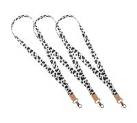 HOODANCOS Lot de 3 Cordons Plats pour Badges en Polyester et Métal, Porte-cartes Léger et Portable, pour Conférences et Activités en Plein Air