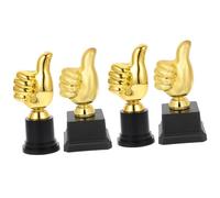 HOODANCOS Lot de 4 Trophées Pouces en Plastique Solide pour Garçon et Filles, Prix D'encouragement Scolaire et Compétition Sportive, Récompense de Motivation Légère et Compacte pour Jeux