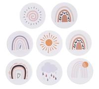 HOODANCOS Lot de 8 Boutons de Commode en Bois Cartoon pour Armoire et Bibliothèque, Décoration de Meuble Élégante, Finition Polie avec Vis Incluses