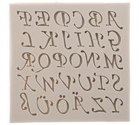HOODANCOS Moule Alphabet en Silicone pour Décoration de Gâteaux Lettres Majuscules, Matériau Silicone Solide, Utilisation Polyvalente pour Pâtisserie et Bijoux