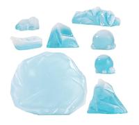 HOODANCOS Ornements Miniatures Iceberg Réalistes en Résine, Lot de 8 Pièces | Modèles Combinables pour Bricolage, Décor Maison et Bureau, Style Arctique, Scène Hivernale, Polyvalence Créative