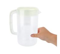 HOODANCOS Pichet Transparent en Plastique avec Couvercle, 4000 ml, PP, avec Graduation, Poignée Confortable, pour Jus et Boissons Froides