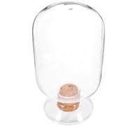 HOODANCOS Pot de Rangement en Verre 125ml Bouchon en Bois, Design Créatif et Délicat, Facile à Transporter Utiliser, pour Stocker Allumettes et Petits Objets