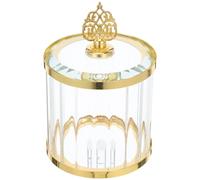 HOODANCOS Pot Hermétique en Cristal Élégant et Créatif, Boîte de Rangement Multifonction pour Bijoux et Coton-tiges, pour Bureau ou Voyage