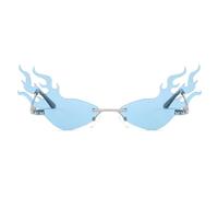 HOODANCOS Sandales Femme Lunettes de Fête Accessoire Photo de Flamme, Structure Robuste en Métal et Pc, Décoration pour Party et Performance