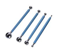 HOODANCOS Set de 9 Outils de Sculpture en Acier Inoxydable à Double Embout pour Argile et Poterie, Outils de Modélisation Design à Double Extrémité pour Décoration de Fleurs en Pâte