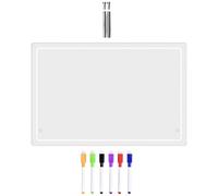 HOODANCOS Tableau Mémo Format Compact Effaçable à Sec en Acrylique Blanc Support Stable pour Bureau pour Planning et Listes pour Usage Quotidien