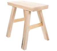 HOODANCOS Tabouret en Bois Rétro Beige pour Tout-Petit, Petit Tabouret Robuste Multifonction Plateau pour Plantes, Hauteur 22cm, pour Maison Cuisine