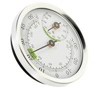HOODANCOS Thermohygromètre Analogique Portable Mini Argenté, Jauge de Température et Humidité Intérieure, Léger et Compact en Alliage D'aluminium et Plastique pour Chambre Bébé
