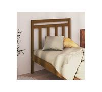 vidaXL Tête de lit Marron miel 106x4x100 cm Bois massif de pin