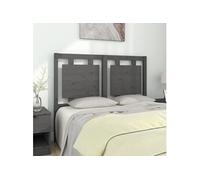 vidaXL Tête de lit - Gris 125,5x4x100 cm Bois massif de pin